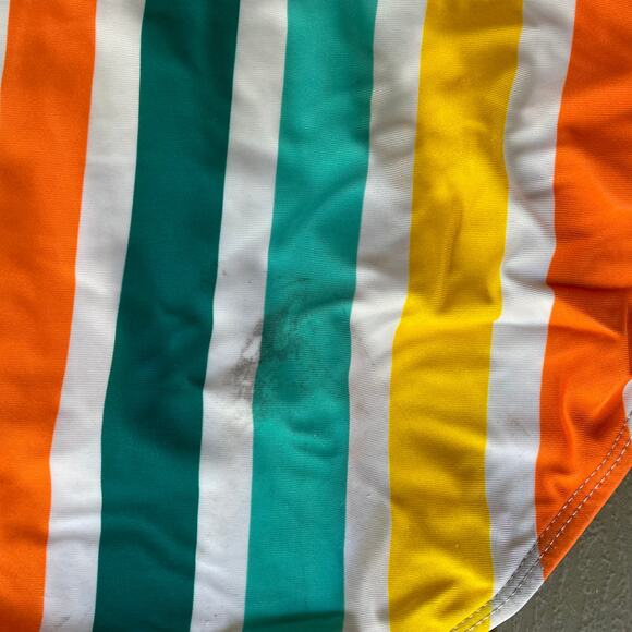 Girls Swimsuit One-piece Swim Sport Wonder Nation Green Orange Large 10/12 GUC - Picture 12 of 12